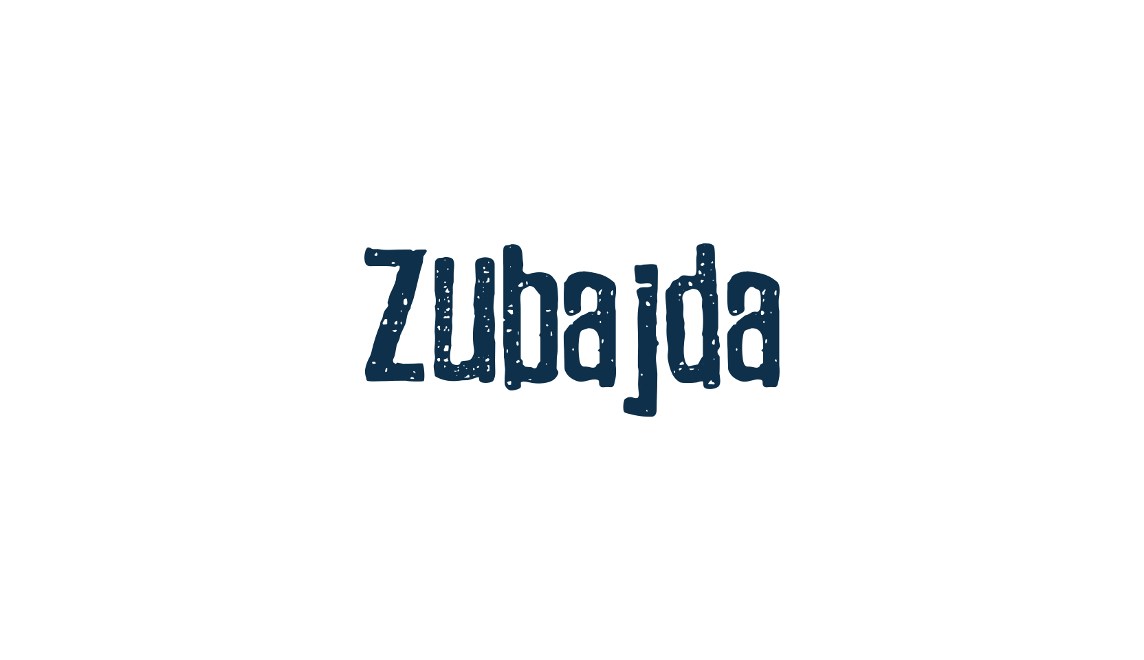 Zubajda, eroded font preview