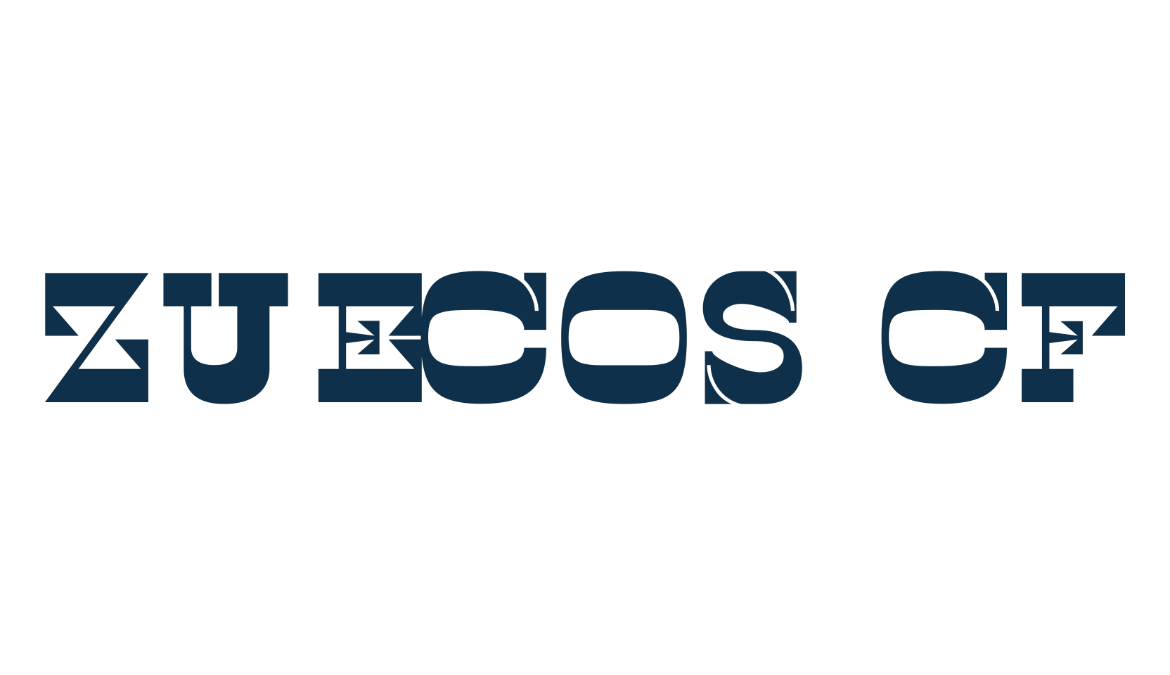 Zuecos CF, retro font preview