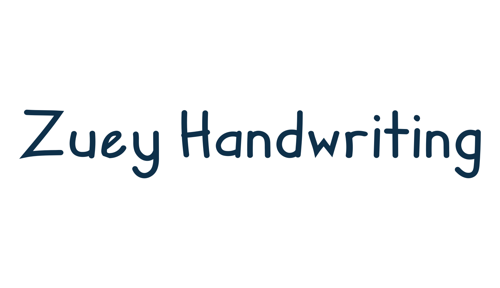 Zuey Handwriting, handwriting font preview