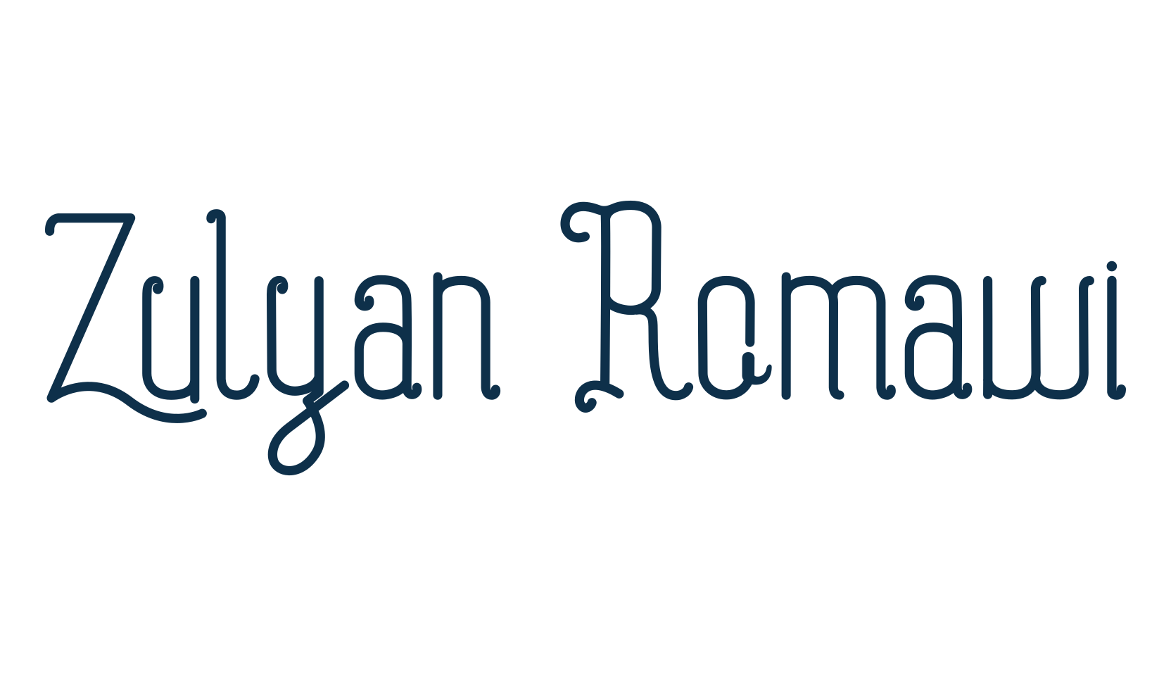 Zulyan Romawi, retro font preview